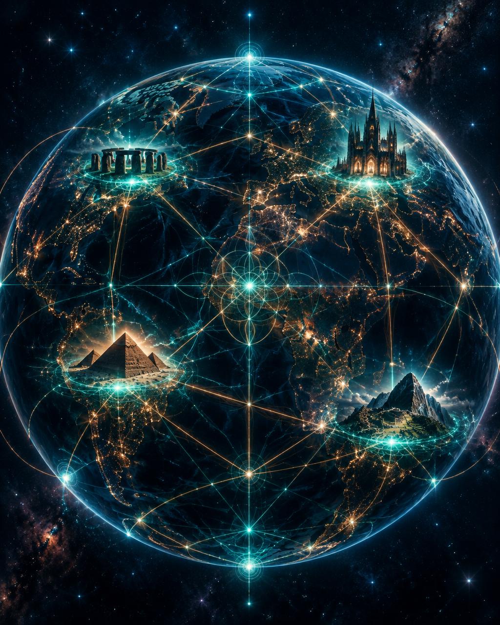 A malha magnética da Terra e as Linhas Ley